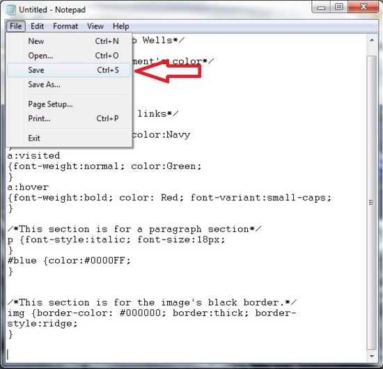 How To Make A Simple CSS Stylesheet Using Notepad